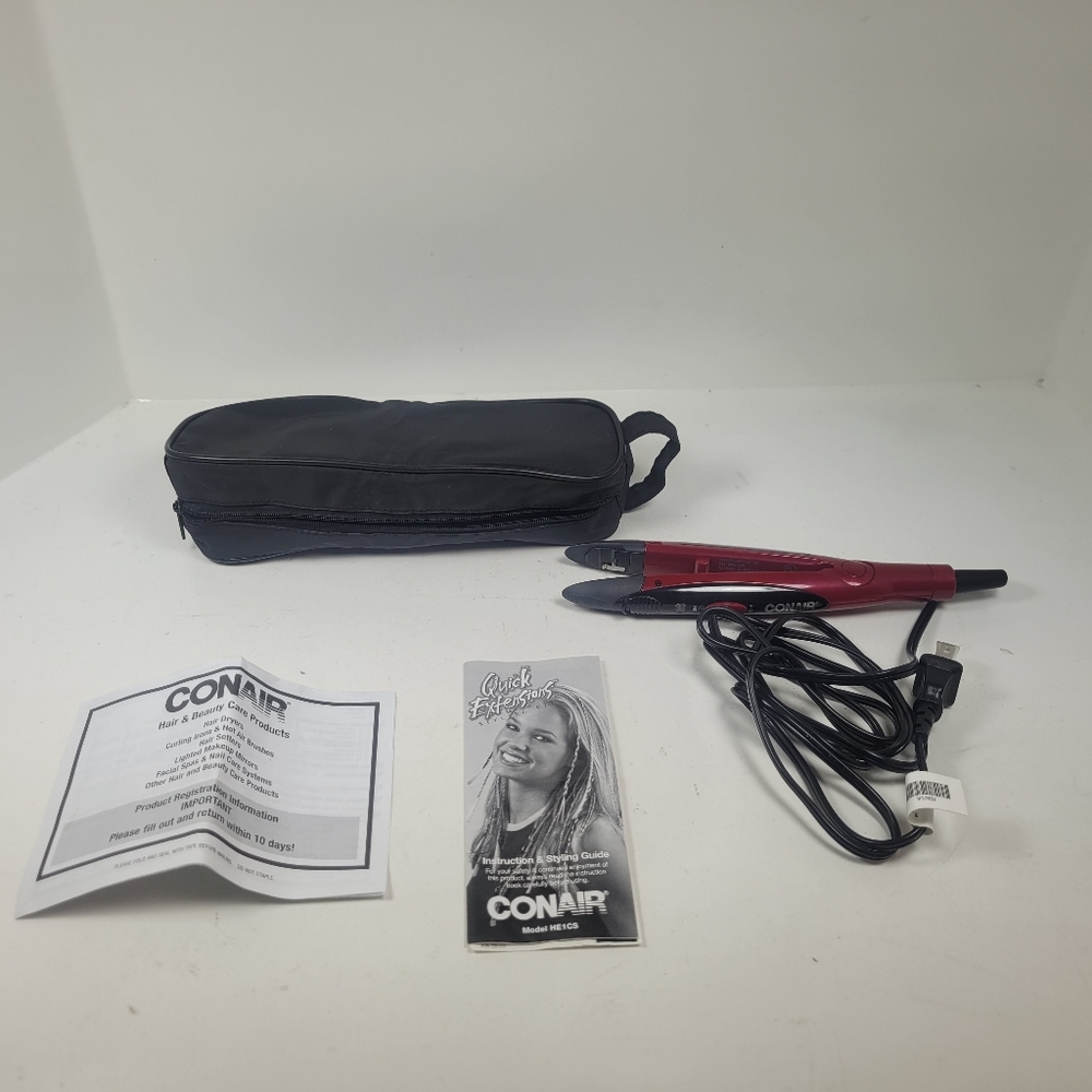 Conair Red Hair Extension Styling Kit with Black Case